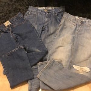BUNDLE OF THREE KIDS JEANS SIZE 6 LEVI’S NAUTICA